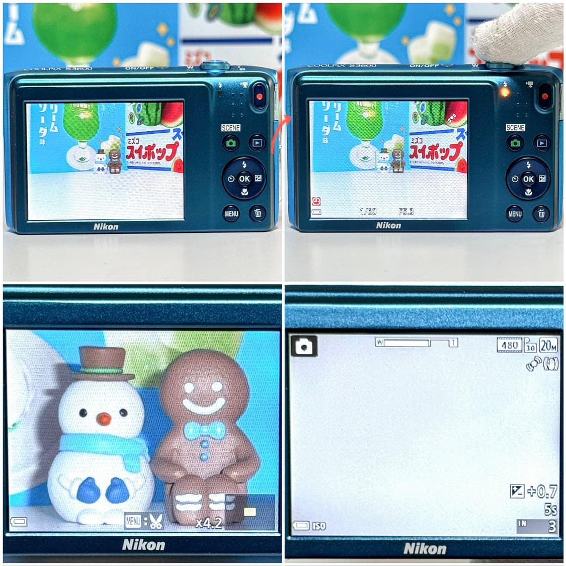 니콘 쿨픽스 S3600 스카이블루 빈티지디카 상품이미지4
