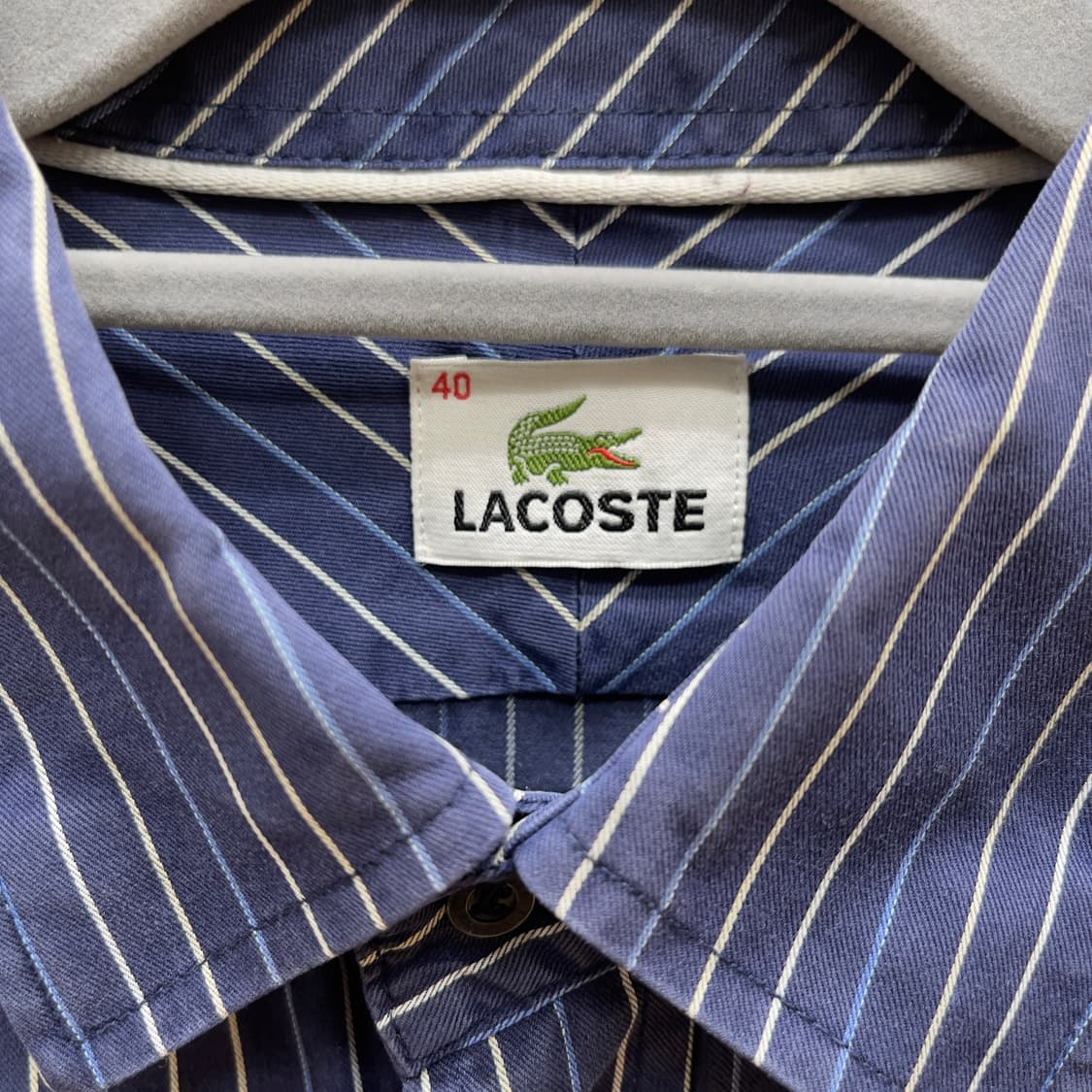 라코스테 스트라이프 네이비 셔츠 상품이미지4