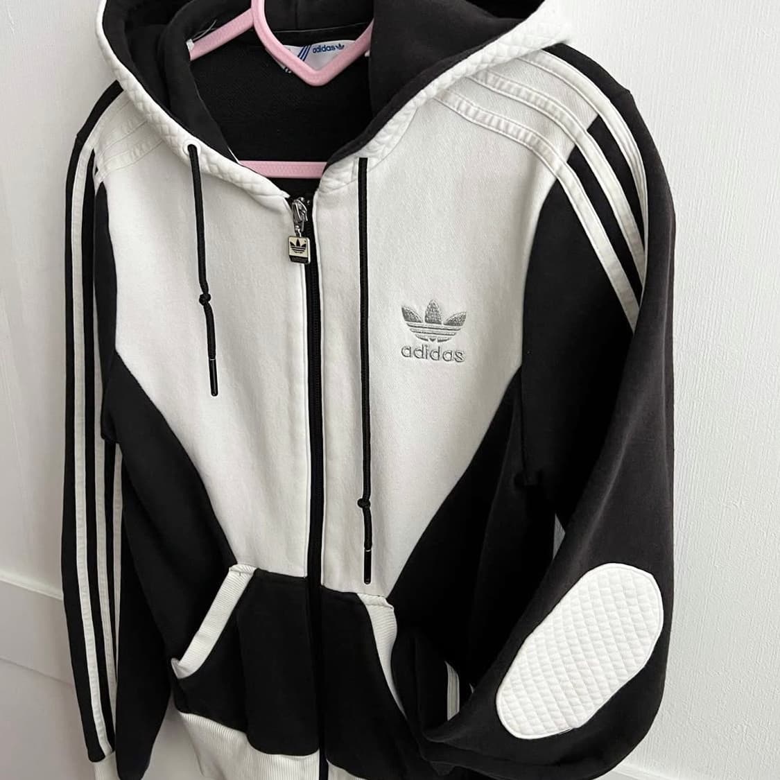 (희귀) 아디다스 블랙 화이트 코튼 져지 상품이미지1