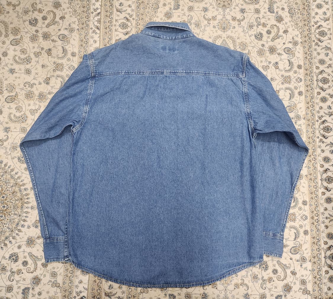 90s USA SANDY RIVER 자수 데님셔츠 M (크게나옴) 상품이미지2
