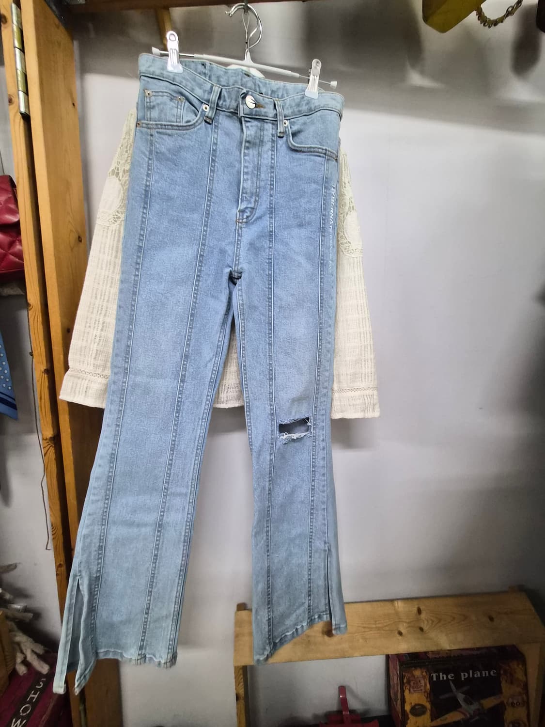 자라 자수레이스.  hybernat 부츠컷 스판데님 상품이미지7