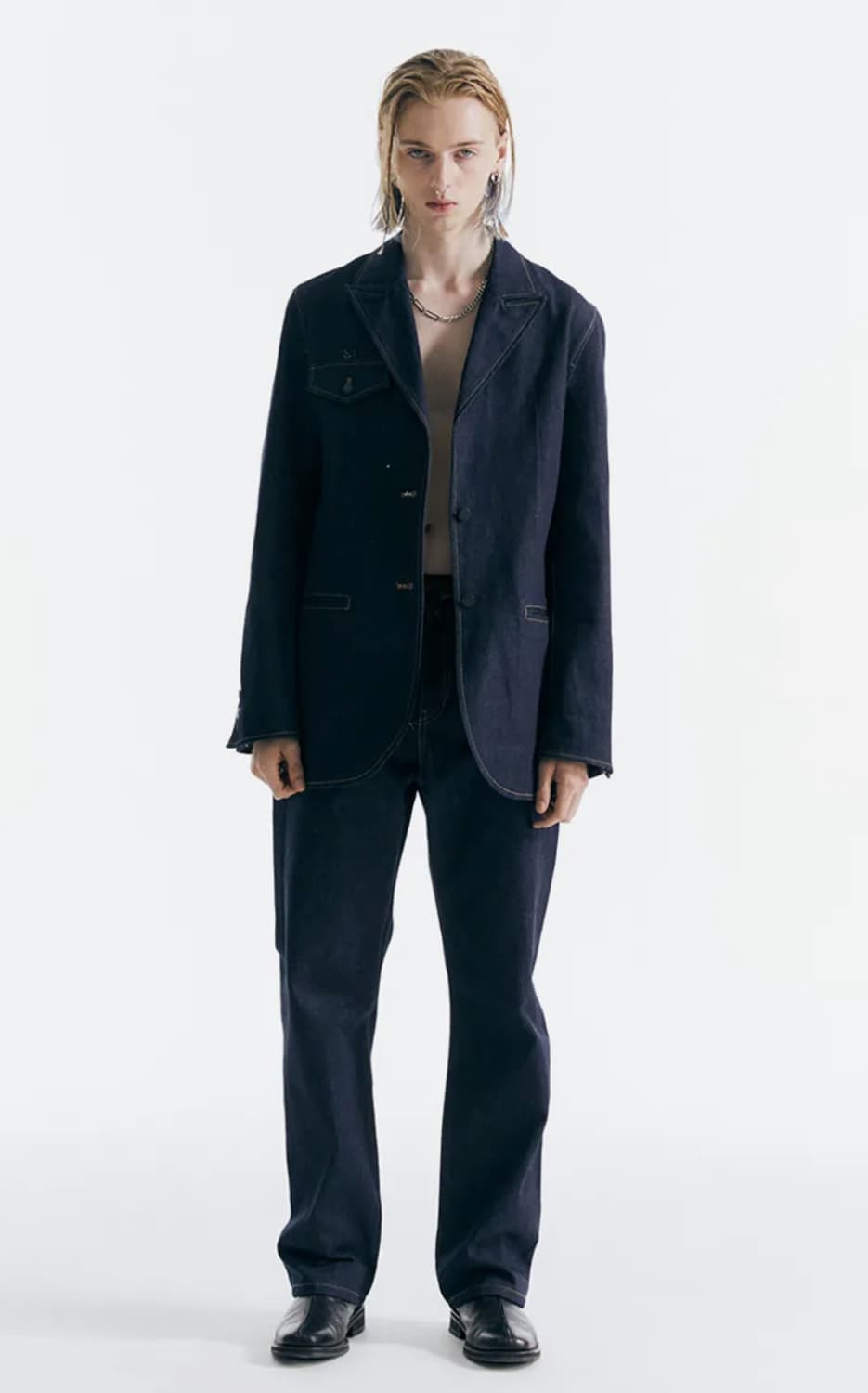 조우 데님 자켓 라지 상품이미지2