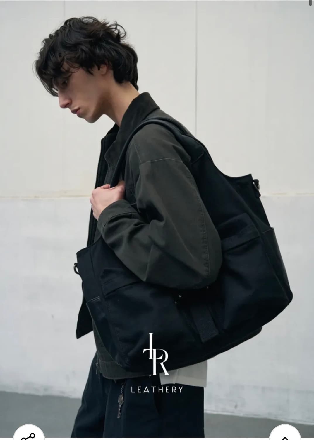 (새상품) 레더리 버클드 코튼 크로스 토트백 [BLACK] 판매 상품이미지3