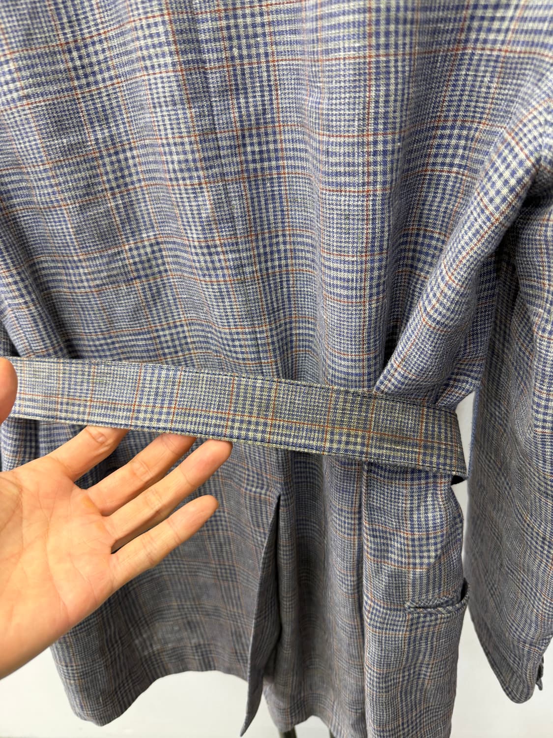 정품) TIME 타임 한섬 20ss 체크무늬 벨티드 자켓 82 상품이미지7