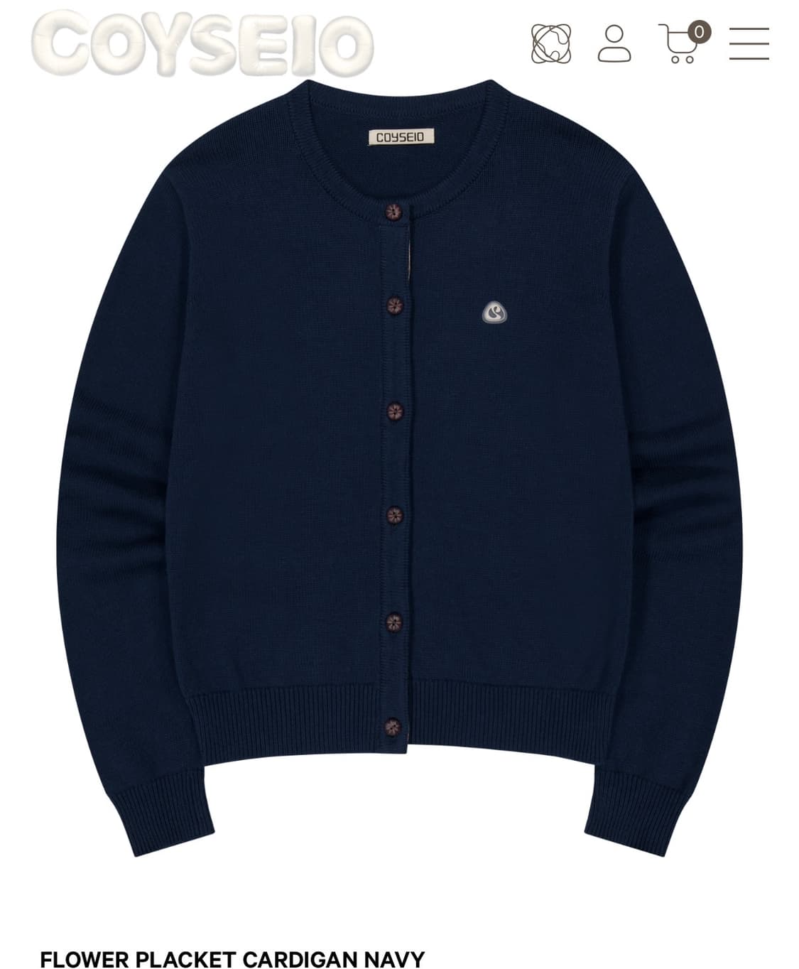 코이세이오 FLOWER PLACKET CARDIGAN 상품이미지1