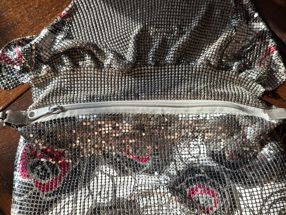 빈티지 메쉬 장미 체인 크로스백 상품이미지6