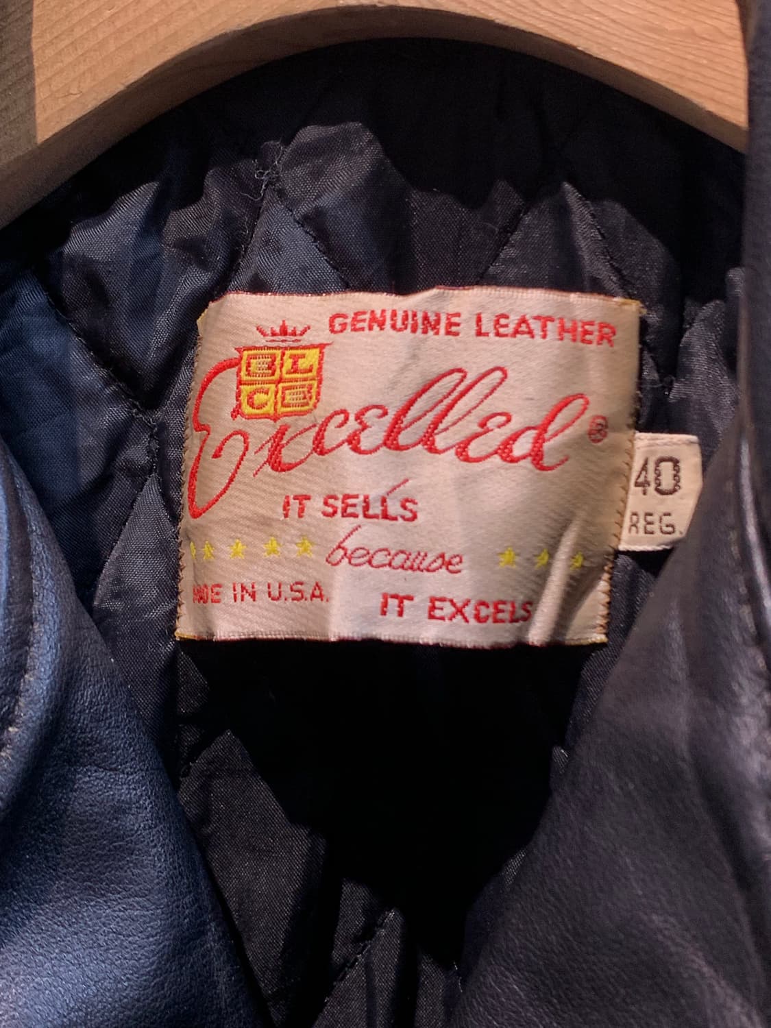 70s Excelled 레더 바이커 자켓 (40 REG) 상품이미지3