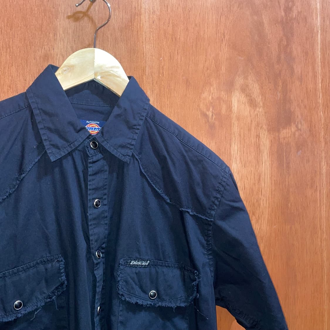 (M) Dickies 디키즈 반팔 워크 셔츠 블랙 상품이미지2