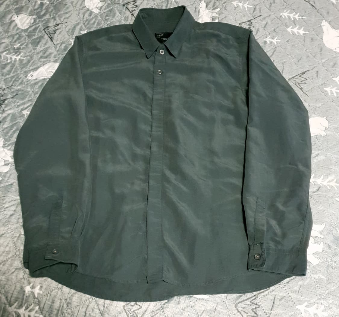 지오지아 모달70% 긴팔셔츠 다크그린 (95) 상품이미지1