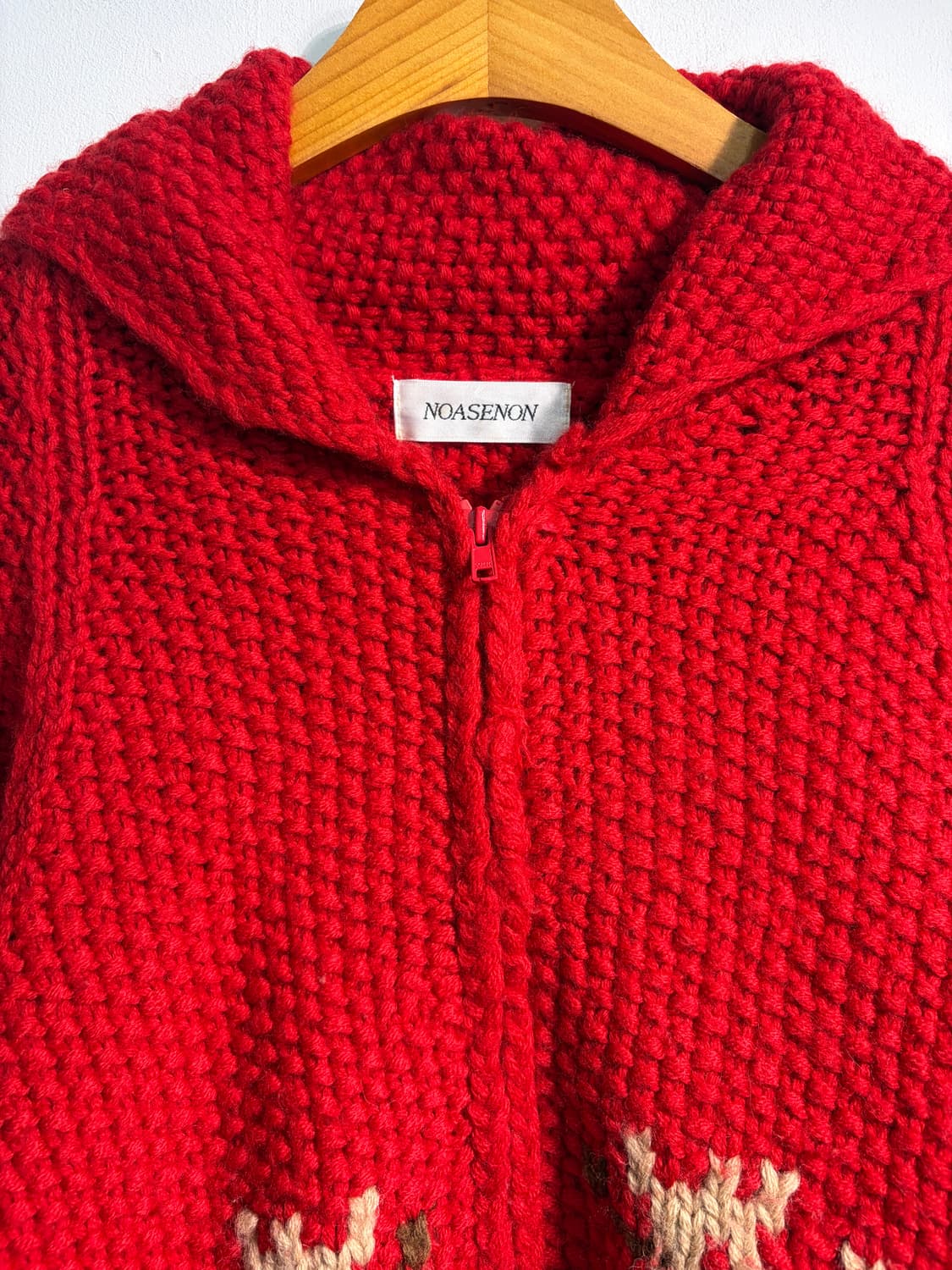 Heavy wool 100% 루돌프 니트집업 코위찬 상품이미지4