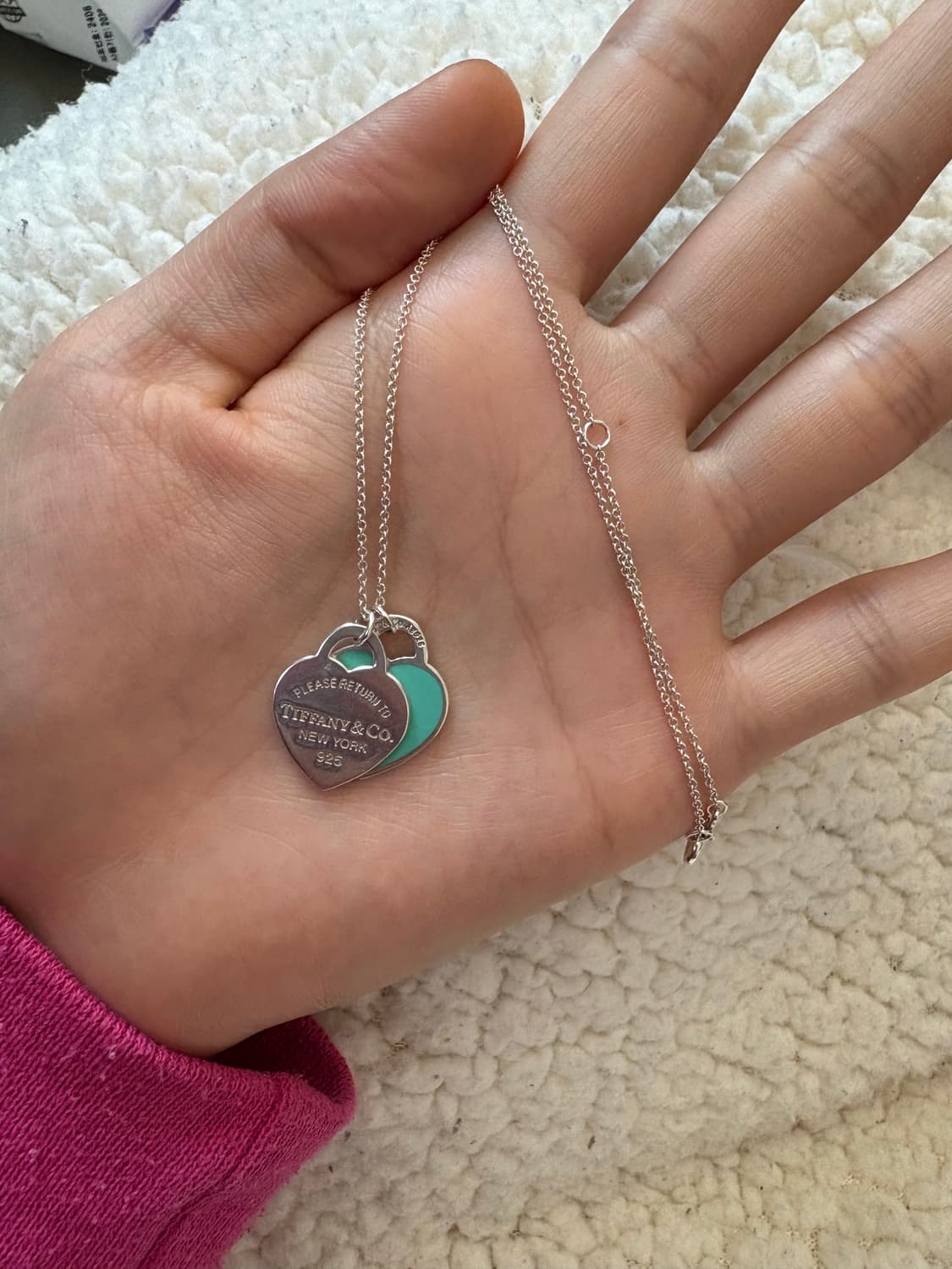 티파니 더블하트 스몰 목걸이 (정품) 상품이미지2