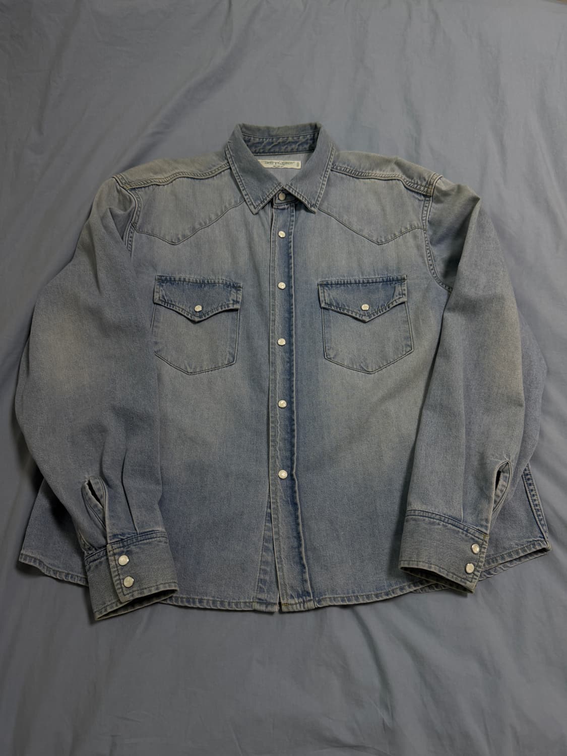 얼바닉30 웨스턴 데님 셔츠 라이트 블루 상품이미지4