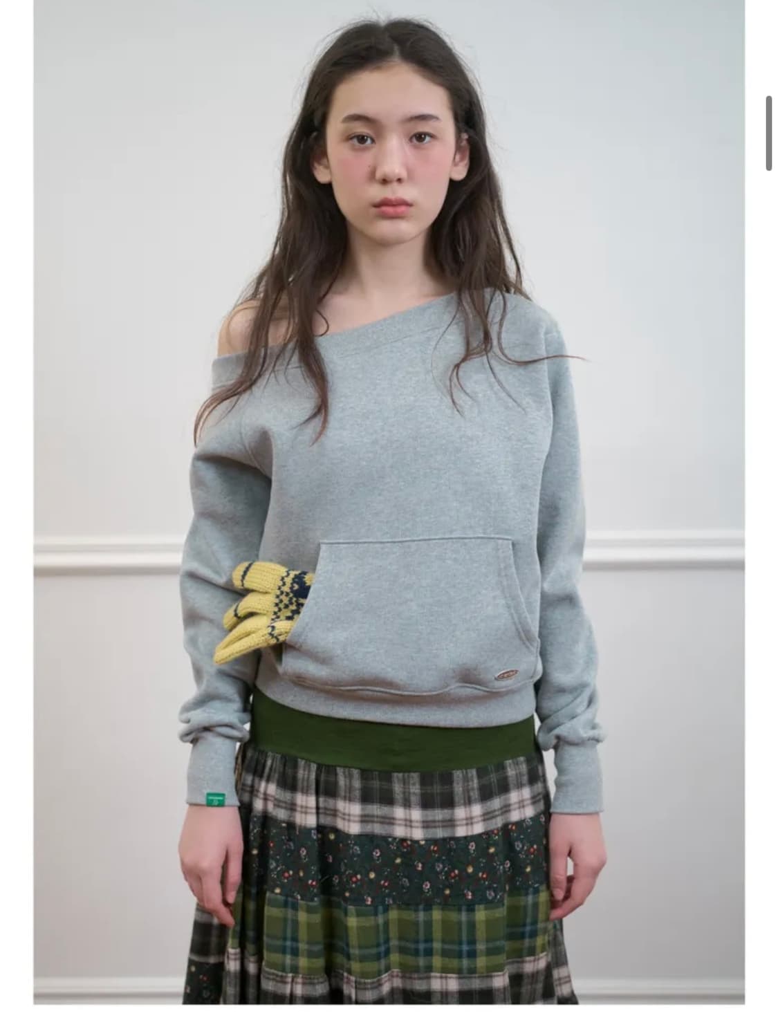 노컨텐츠 포켓 보트넥 스웻셔츠 _ 멜란지 그레이 상품이미지1