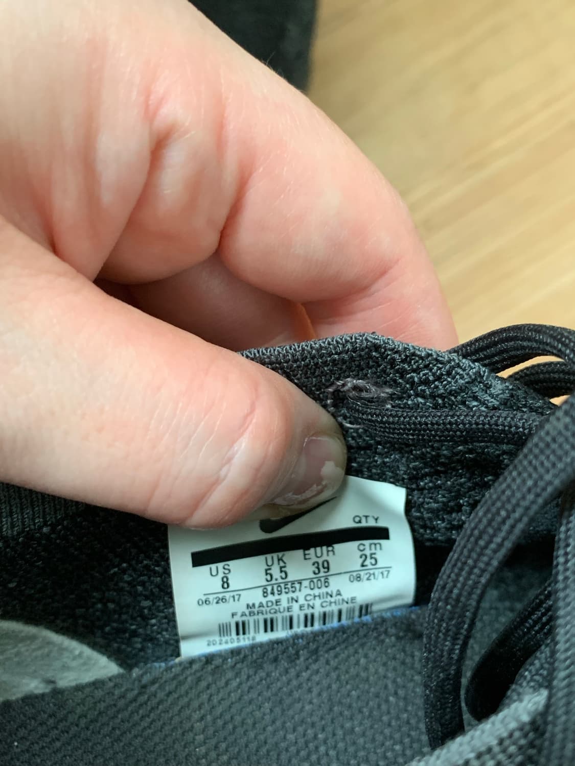 Nike 나이키 에어 베이퍼맥스(W) 플라이니트 트리플 블랙 2.0 상품이미지3