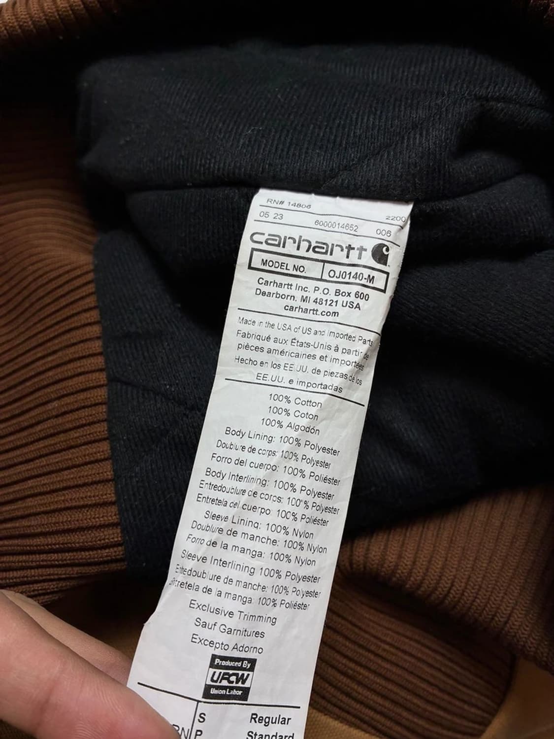 칼하트 J140 덕 액티브 후드 워크 자켓 PN8362 상품이미지7