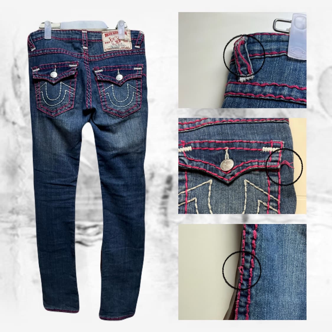 트루릴리젼 핑크 스티치 스키니진 팬츠 상품이미지2