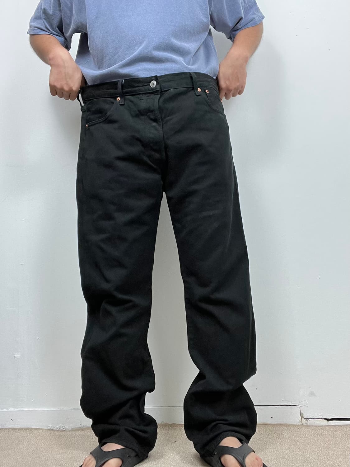 Levis 리바이스 501 빅E 블랙 데님 팬츠 상품이미지1