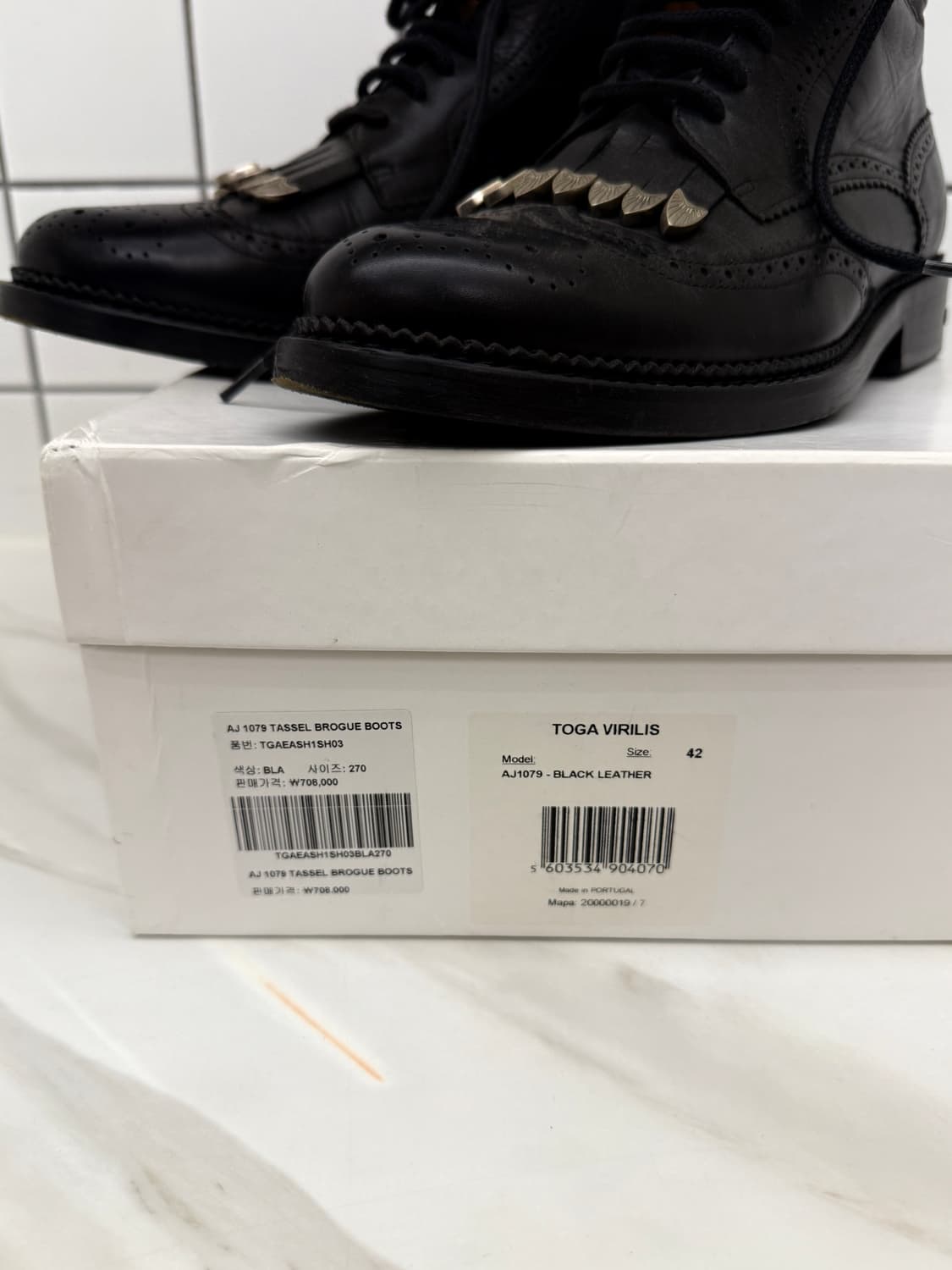 토가 레이스 업 레더 부츠 상품이미지8