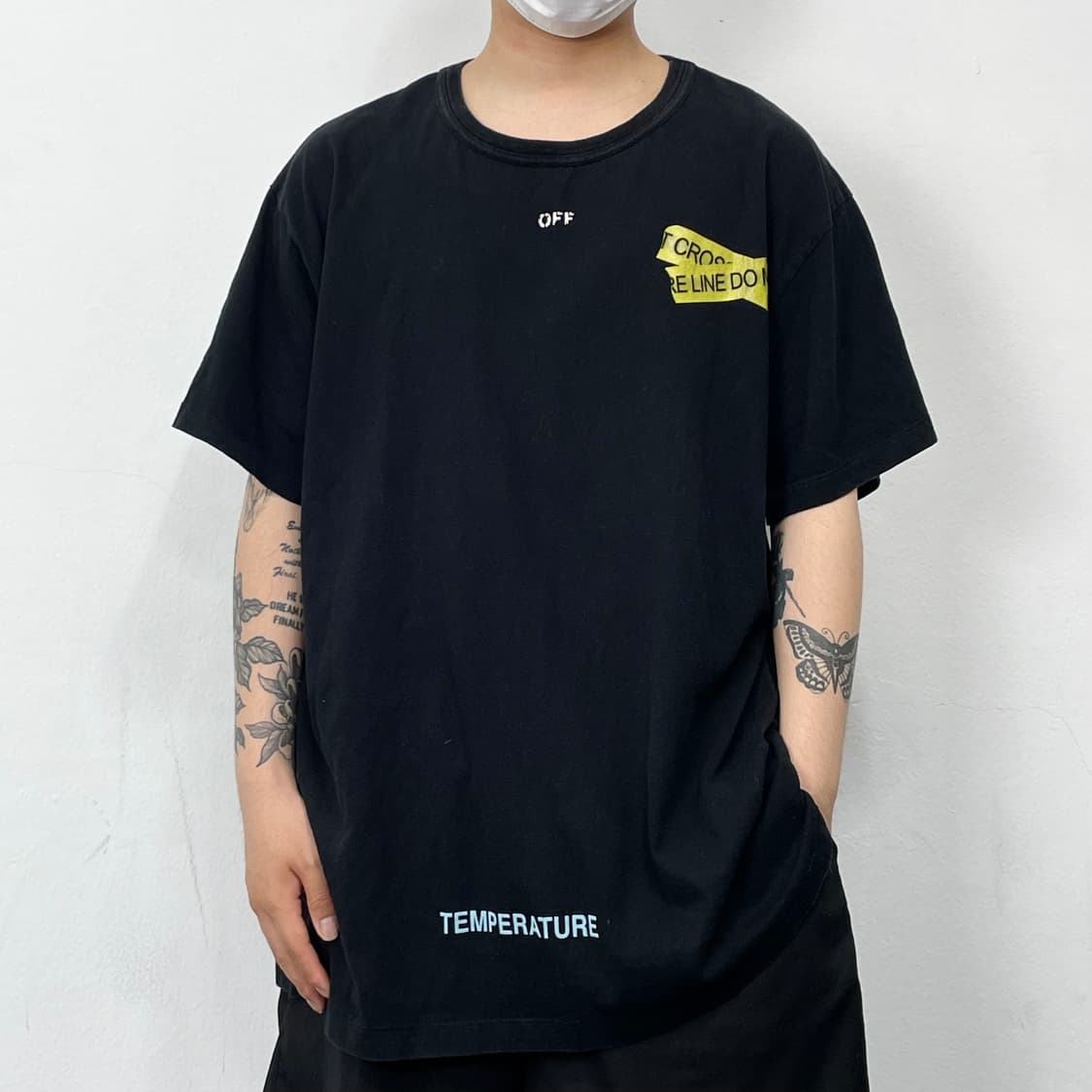 오프화이트 파이어 테이프 에로우 반팔 상품이미지3