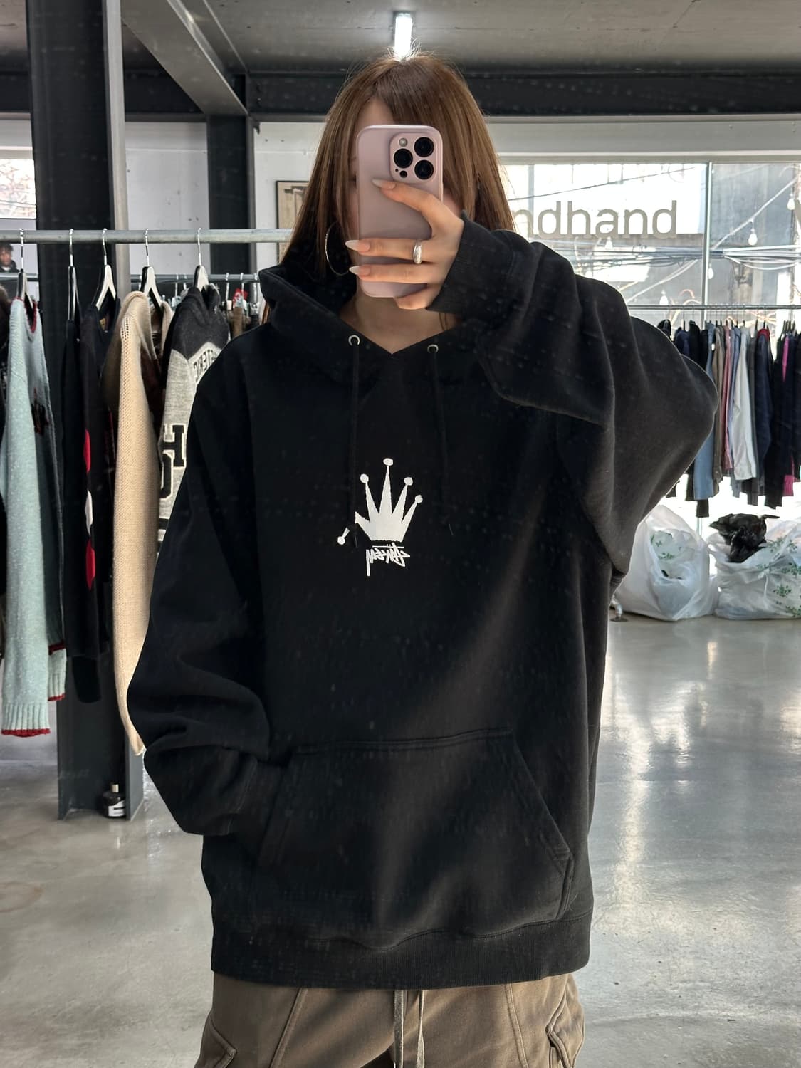 스투시 올드크라운로고 후드티 상품이미지1