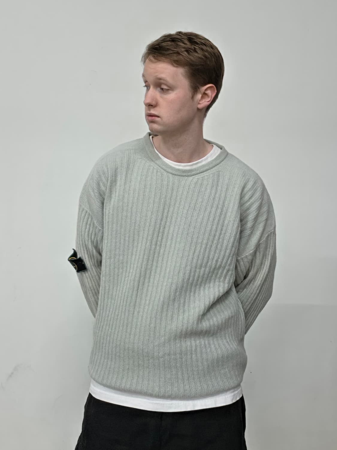 92/93 스톤 아일랜드 그린 엣지 민트, 울 오버사이즈 니트 상품이미지3