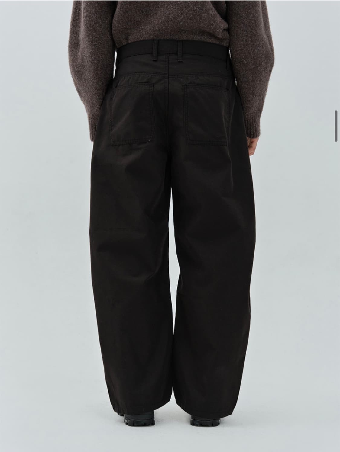 (L) 밀로 아카이브 리플렉트 커브드 치노 팬츠 [블랙] 판매 상품이미지5