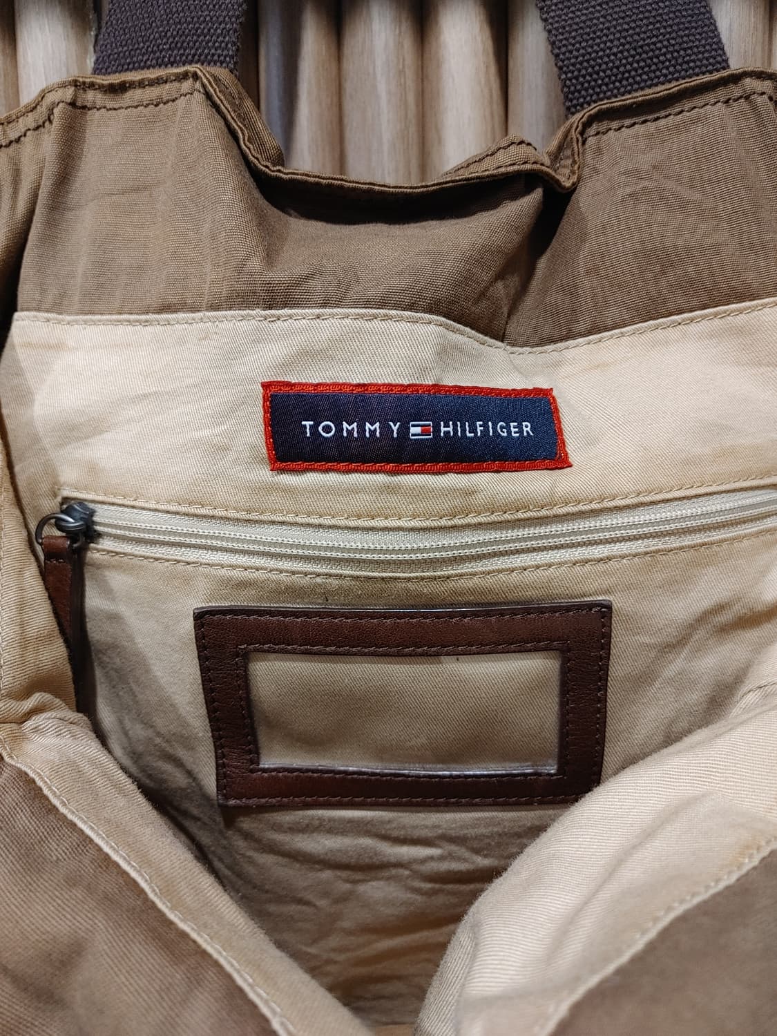 무배)  타미힐피거 코튼 레더 토트백 - OS 상품이미지5