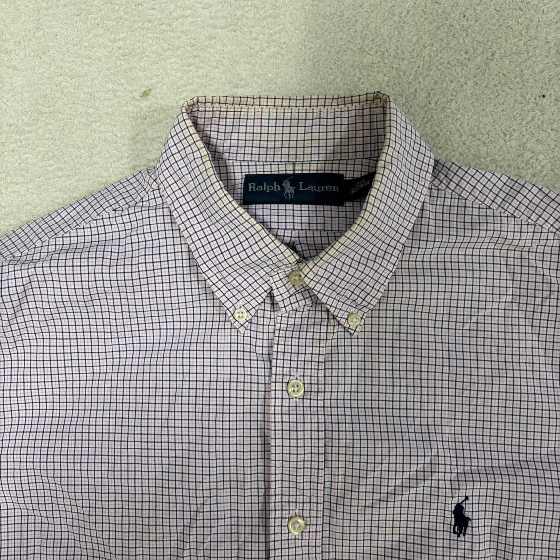 L 폴로랄프로렌 화이트 코튼 체크 셔츠 상품이미지3