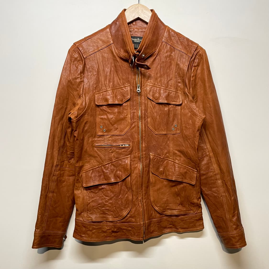 페리엘리스 브라운 양가죽 자켓 상품이미지1