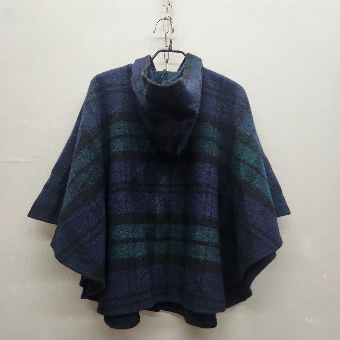 Johnson Woolen Mills 울혼방 체크 케이프 S(S~M) 상품이미지5