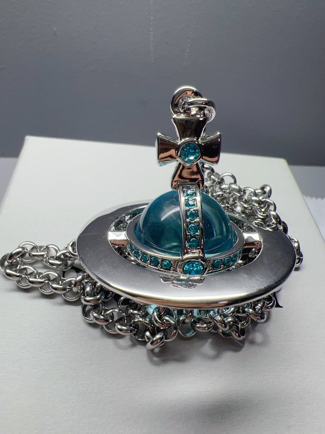 비비안웨스트우드 블루 빅오알비 목걸이 상품이미지7