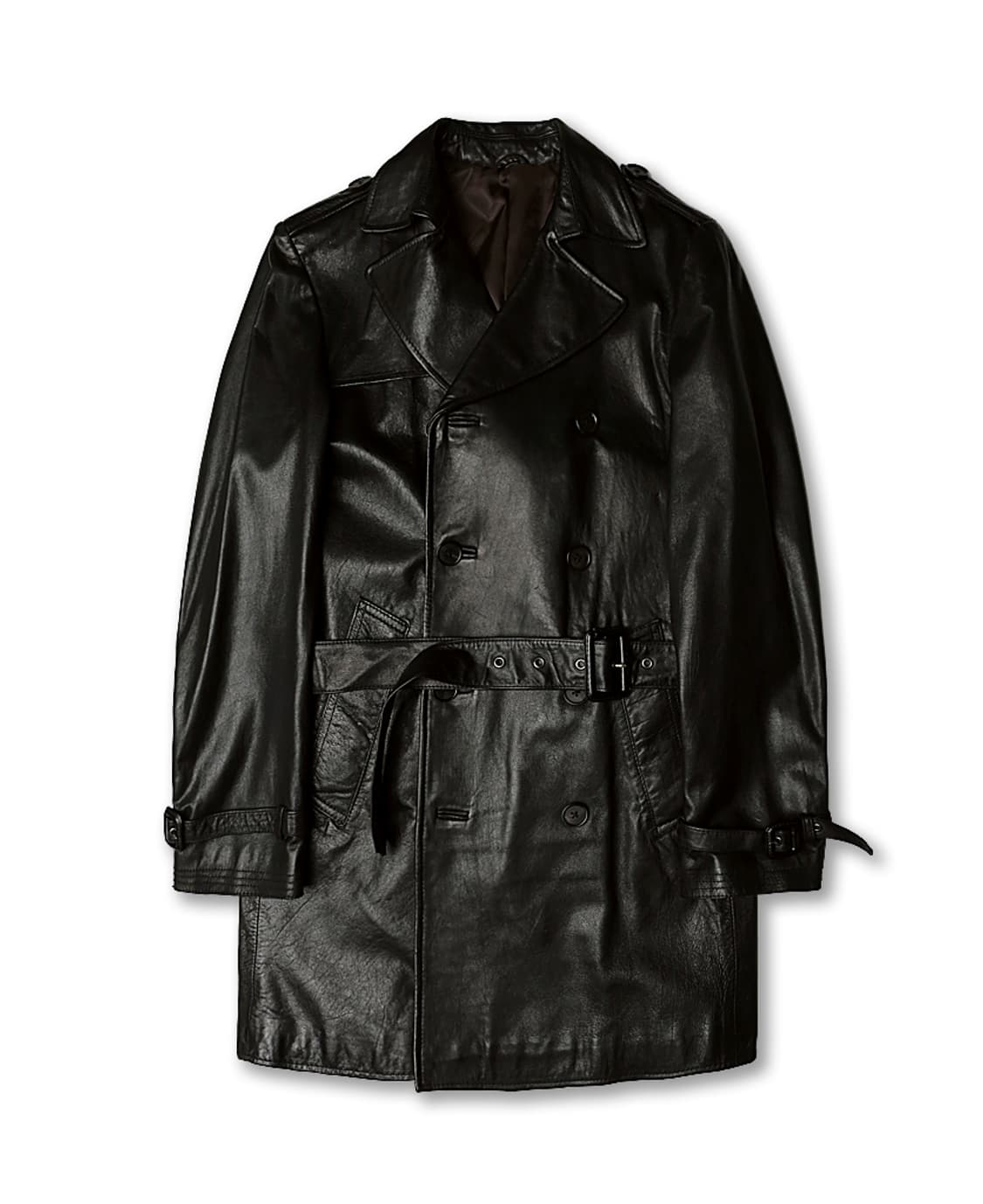 유니버셜 랭귀지 [Universal Language] 가죽 트렌치 코트 상품이미지1