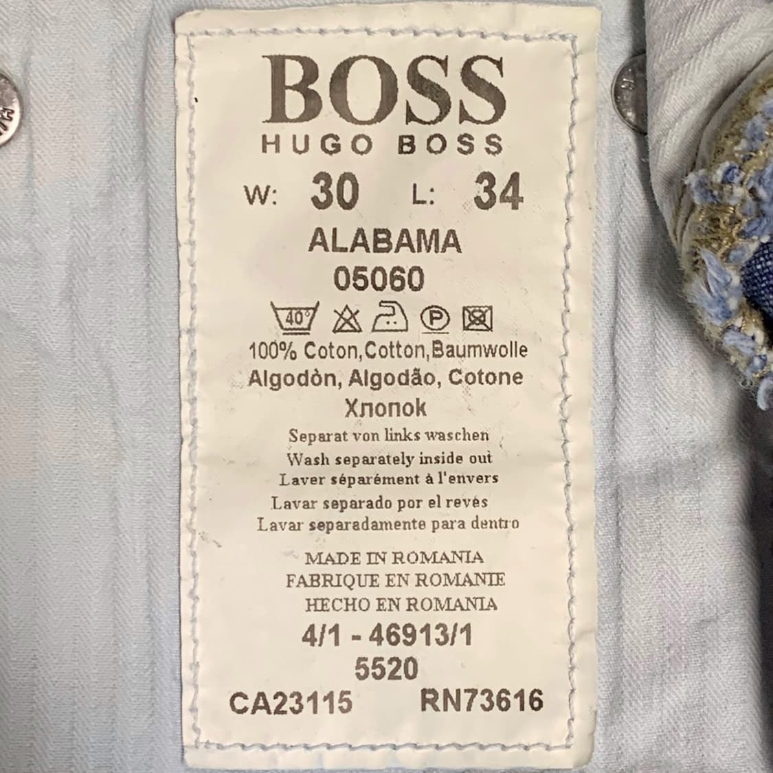 [30/새상품] 휴고 보스 셀렉트라인 스트레이트핏 데님팬츠 ALABAMA 상품이미지5