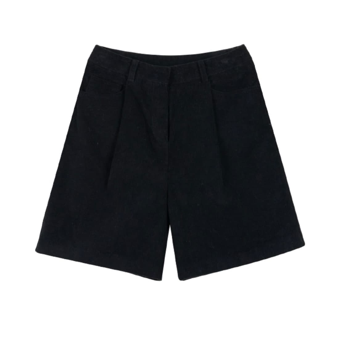 아노에틱 코듀로이 버뮤다 팬츠 블랙 상품이미지1