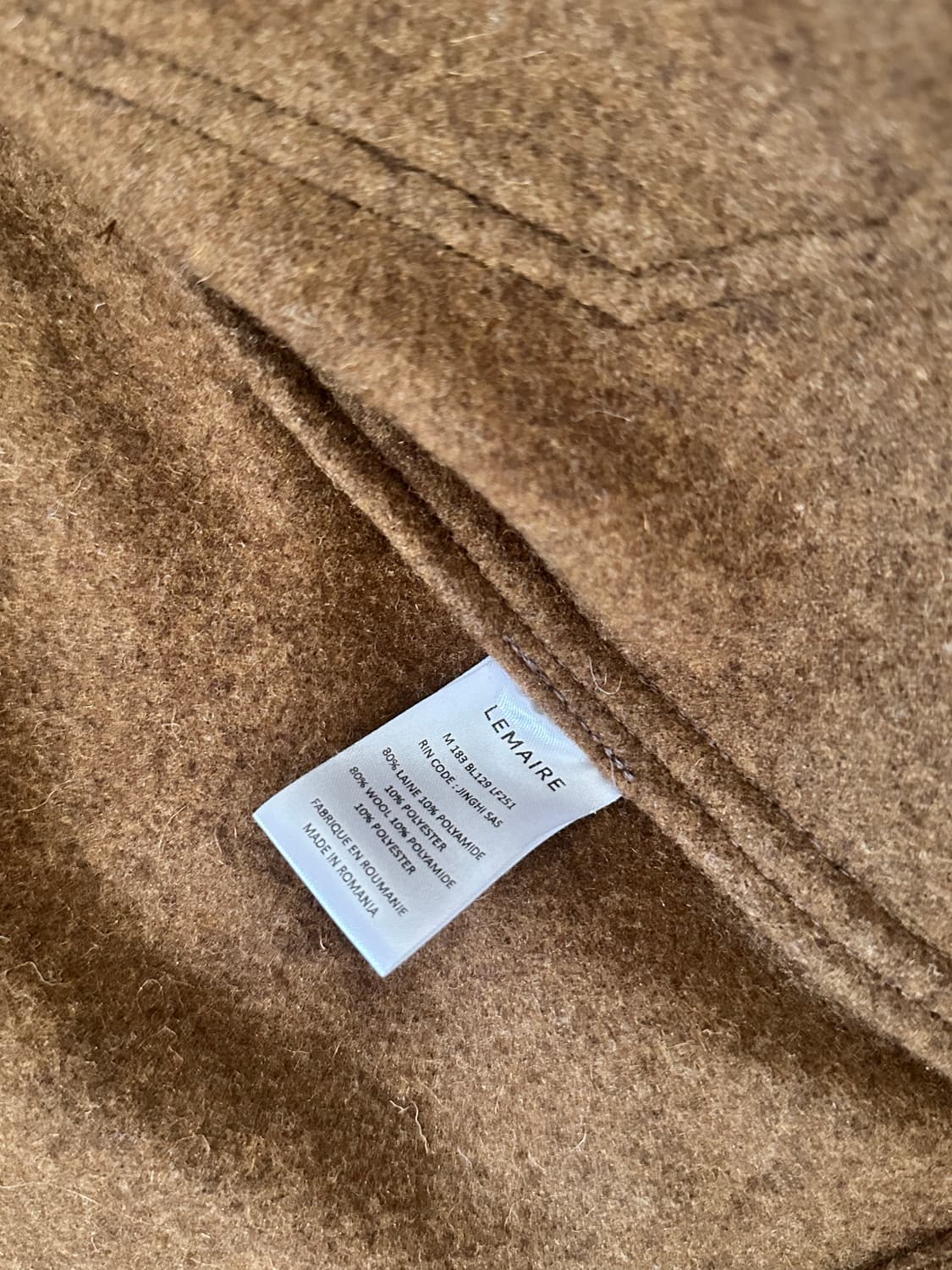18FW 르메르 펠트 울 블루종 꼬냑 S 상품이미지4