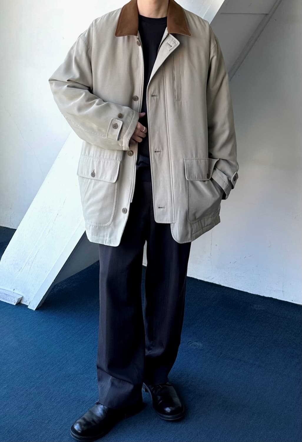 High count padded mil mid coat 상품이미지9