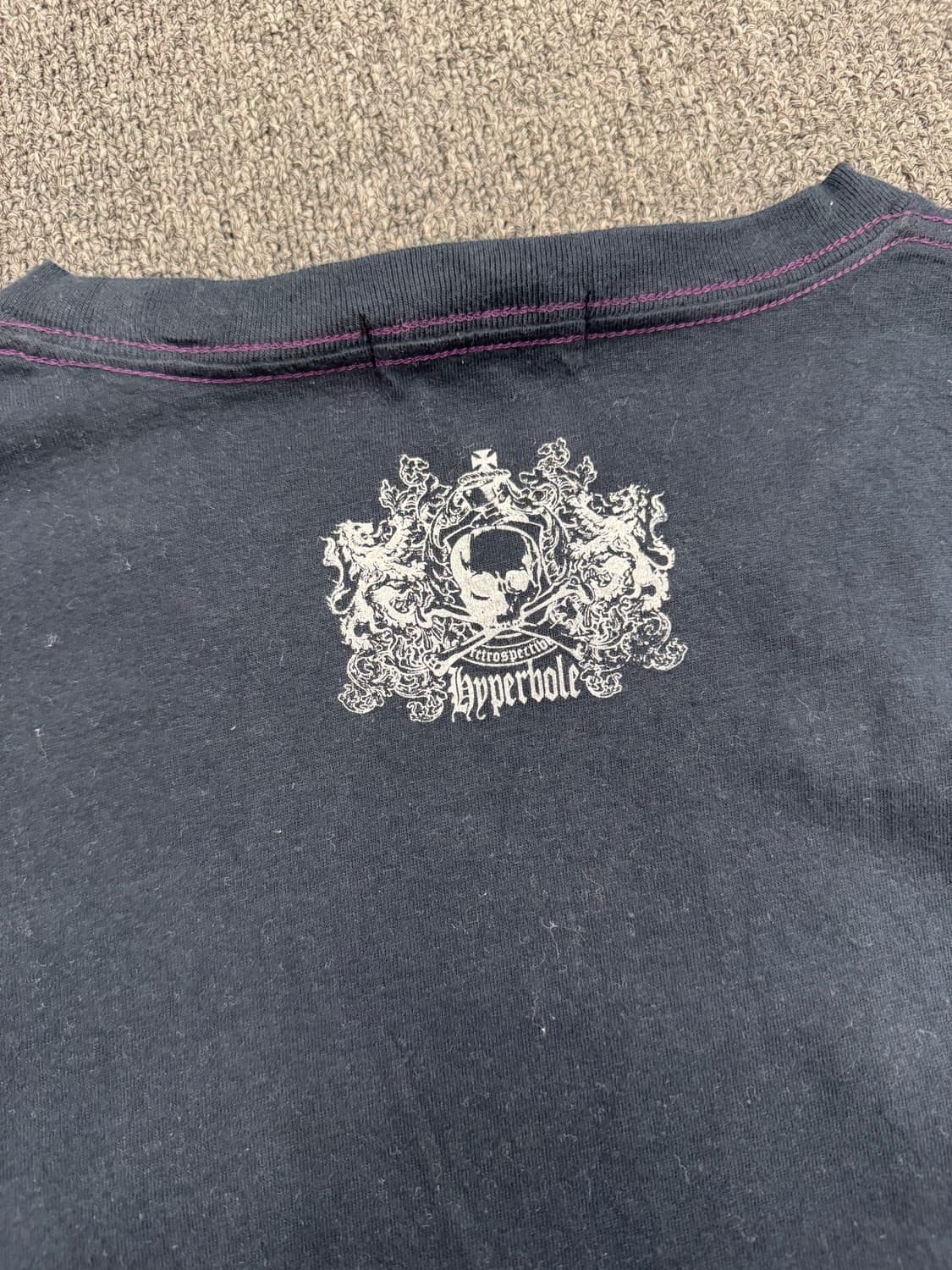 LL)Calm Slow 빈티지 Y2K 스컬 프린팅 반팔 티셔츠 상품이미지5