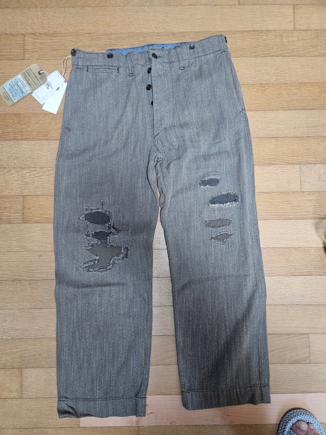 rrl 디스트레스트 헤링본 트윌 필드 팬츠 32/30 상품이미지1