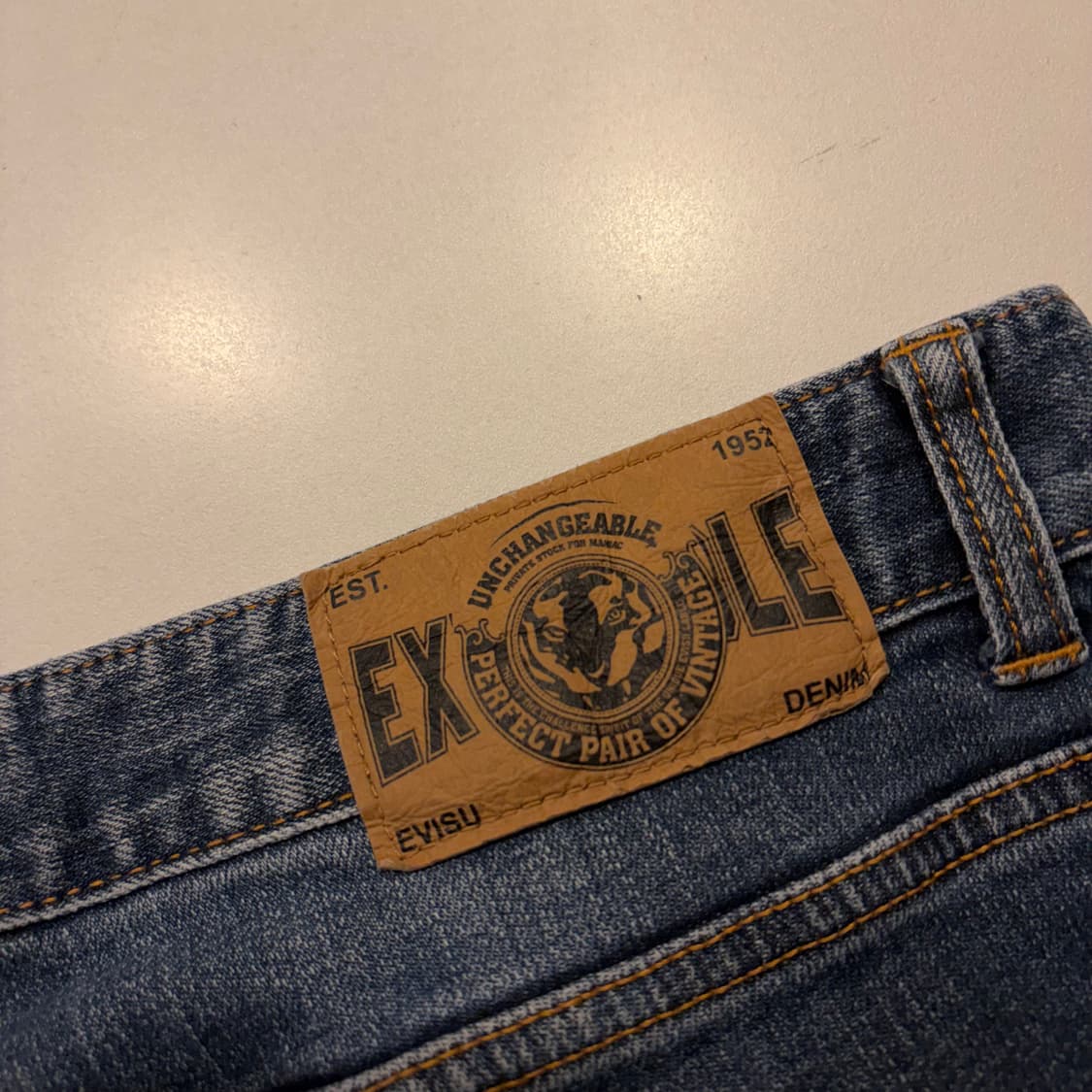 [34] EVISU 에비수 백포켓 자수 청바지 데님 팬츠 D131 상품이미지4