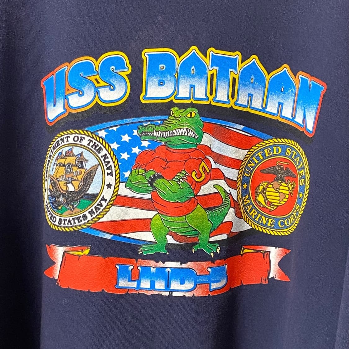 (XL)빈티지 USS Bataan 밀리터리 스웨트셔츠 맨투맨 상품이미지4