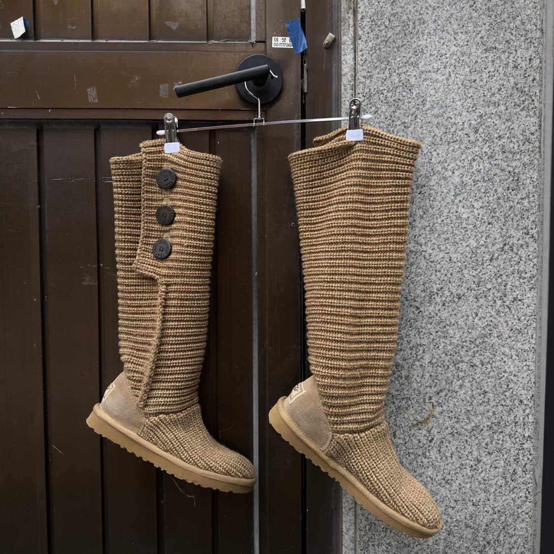 2000s Y2K 니트 카디 어그 부츠 상품이미지3