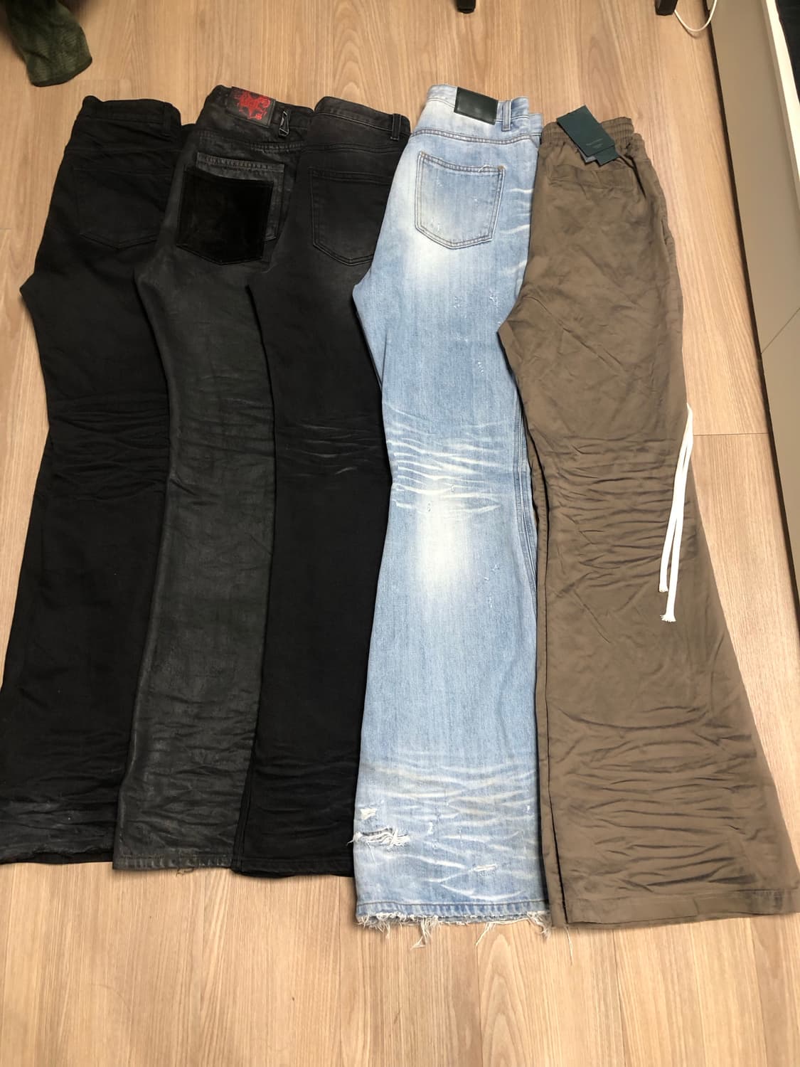 언더마이카 탄 카키 플레어 팬츠 2size 새상품 상품이미지1