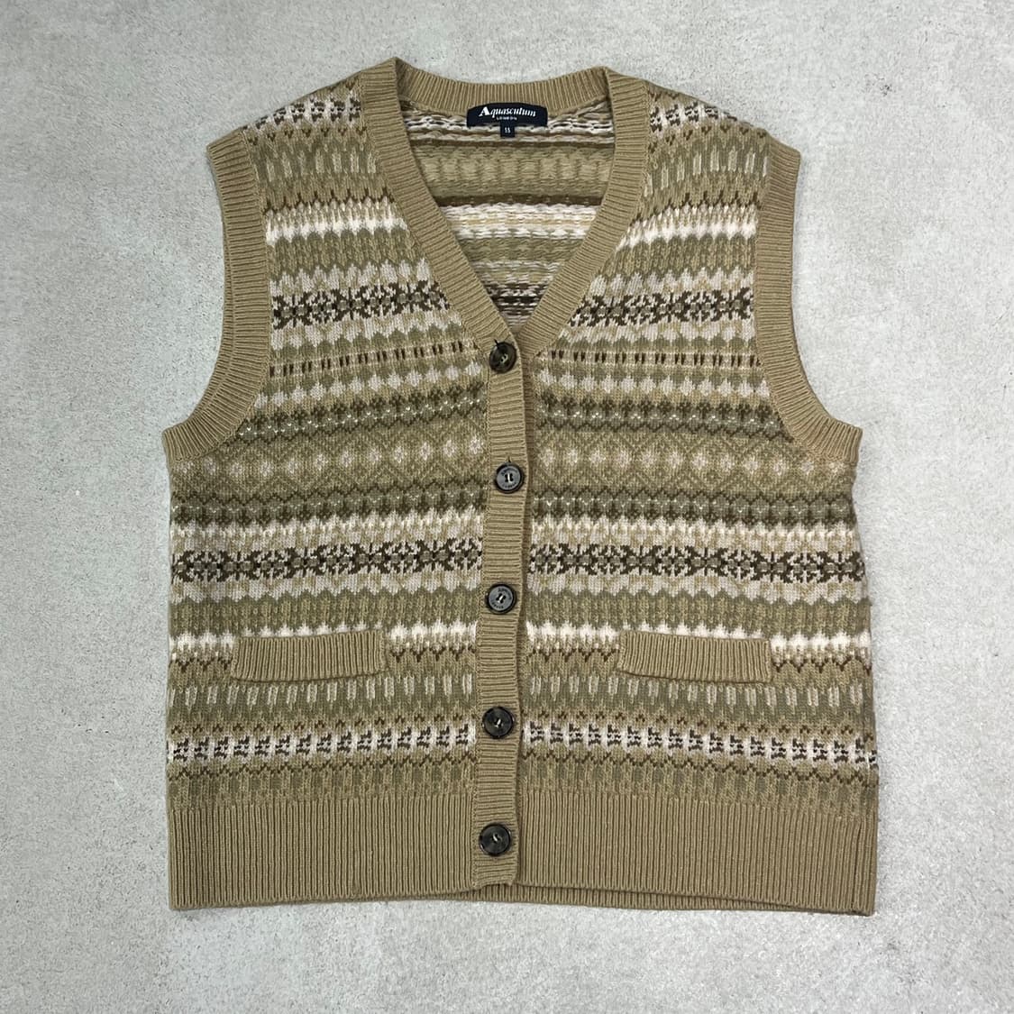 아쿠아스큐텀 페어아일 니트베스트 s09802 상품이미지1