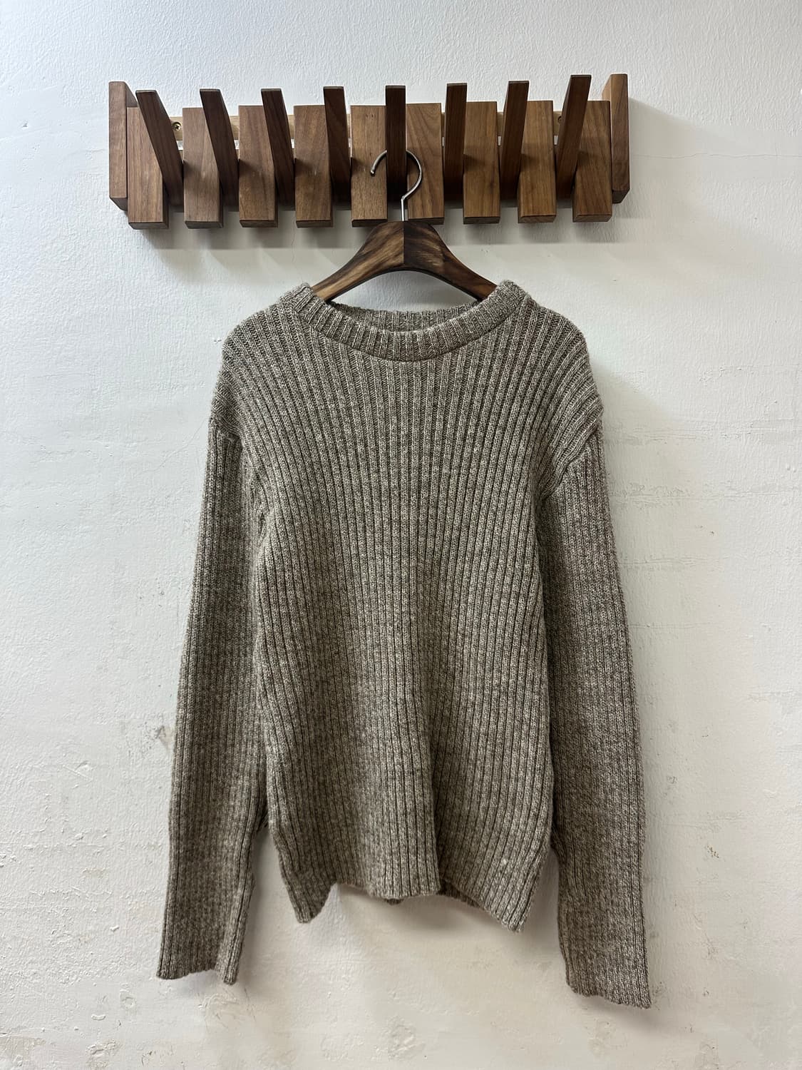 100% Pure New Wool 리브드 니트 Made in U.K. 상품이미지1