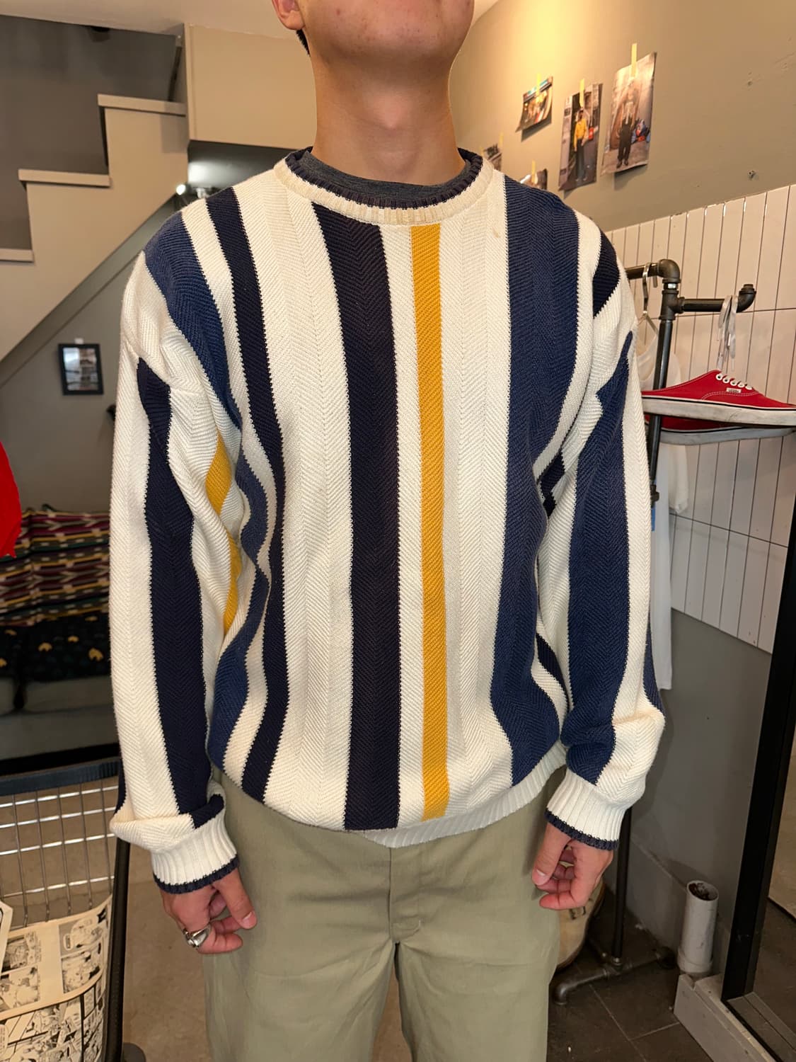90‘s Chaps Ralph Lauren stirpe knitwear  상품이미지2