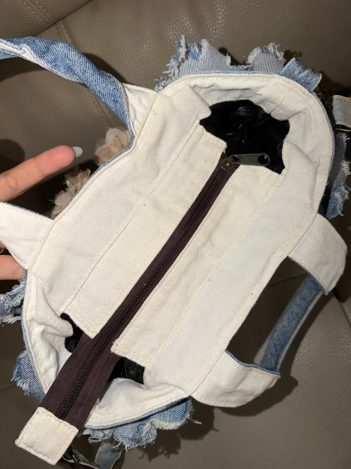 shoes printing corsage point denim bag 상품이미지5