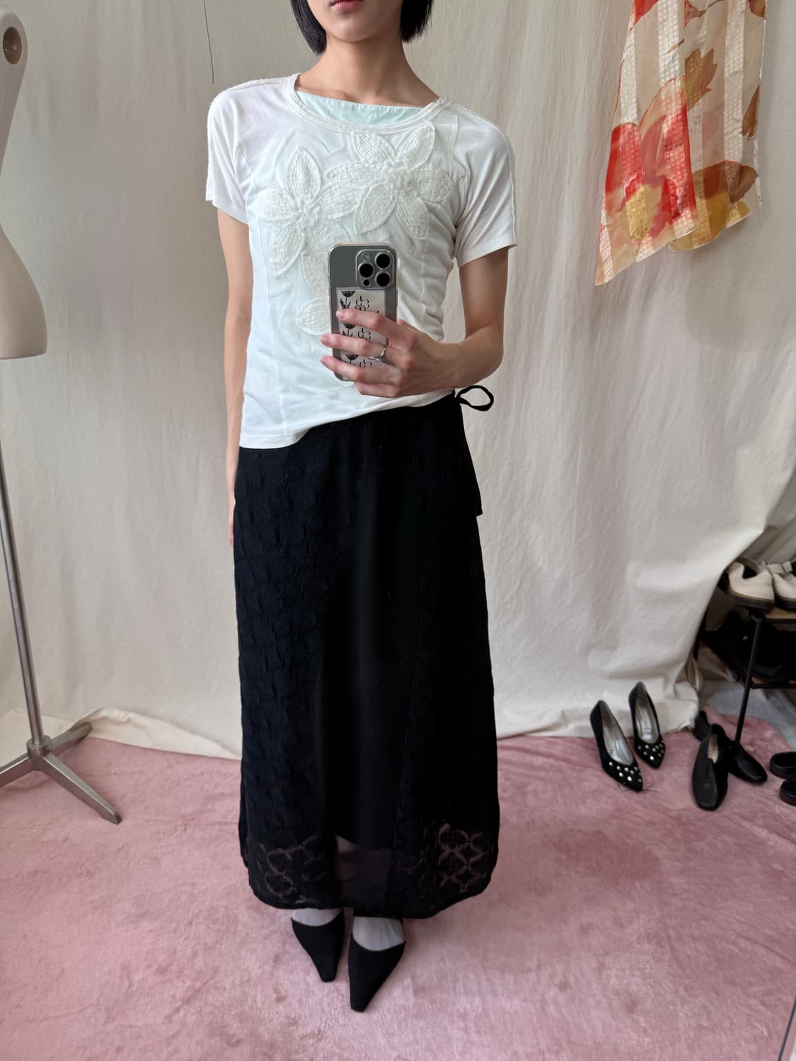 Hiroko Bis 플라워 패치 탑 상품이미지1