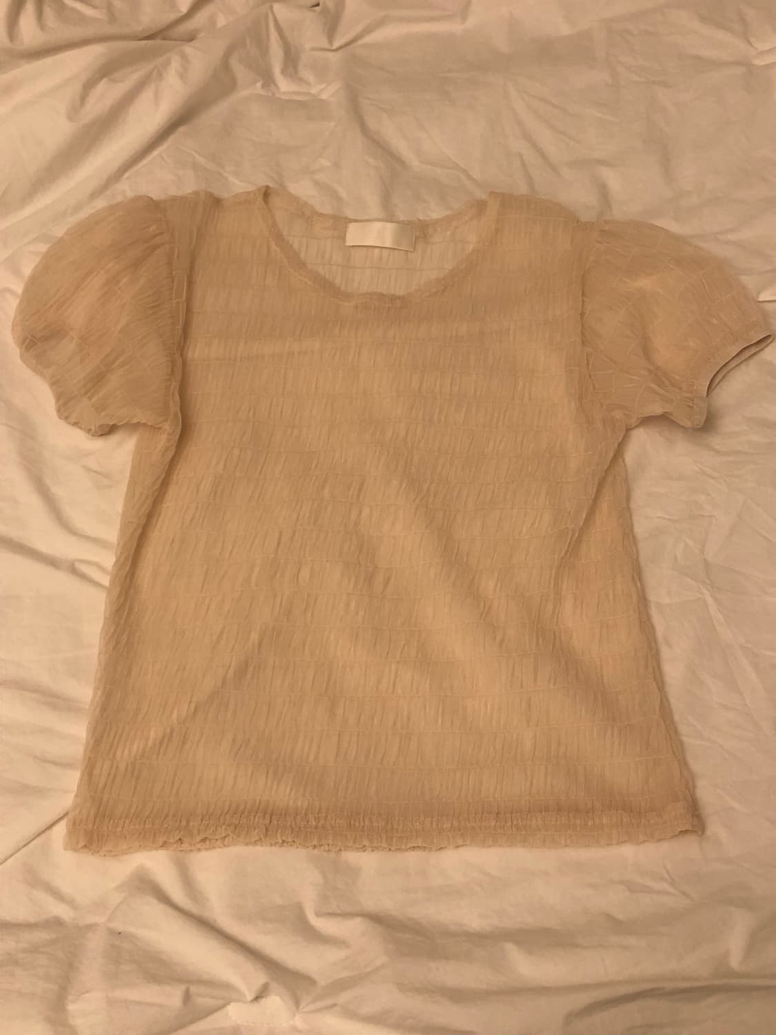 [새상품] 시스루 레이어드 반팔티셔츠 상품이미지1