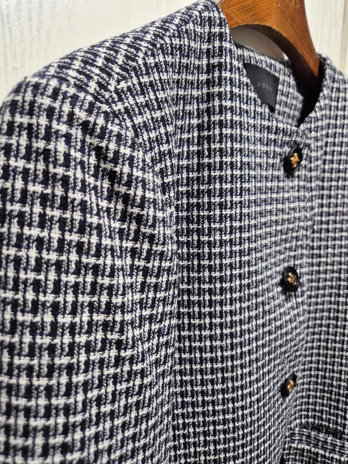 (세일)(새상품)체크 트위드 자켓 스커트 셋업 상품이미지6