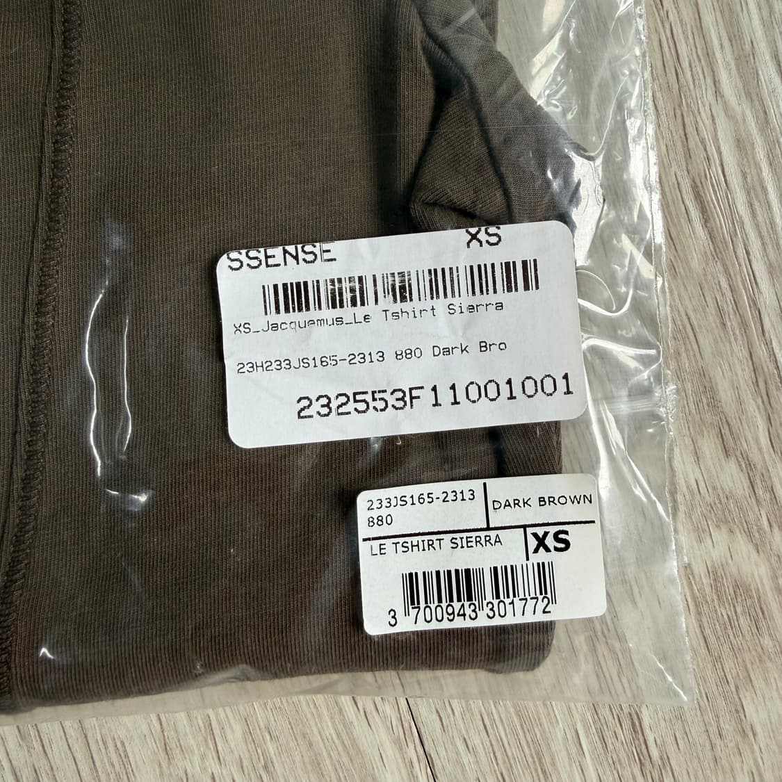 자크뮈스 시에라 티셔츠 다크 브라운 xs 새상품 상품이미지3